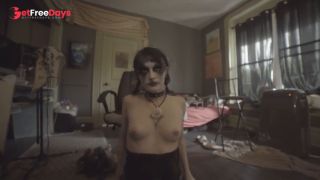 Hot goth girl wanted a facial so she put a cock in her mouth-0