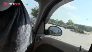 Big Tit Teen Gives Hit Blowjob in Car-9