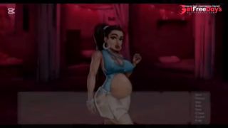 Horny and pregnant short-haired blonde teen with big boobs full of milk gets a hot pussy creampie82-9