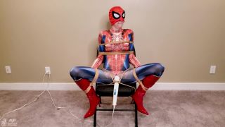 poperversion SpiderGirl in Orgasm Trap - a Bondage Cosplay Slut is made to have Multiple Squirting Orgasms - Pornhub com-1