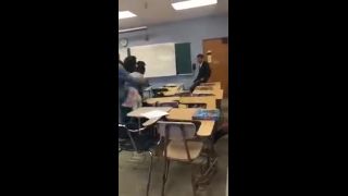 School fight, hair pulling, and tit slip   202-4