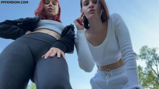 free porn video 20 femdom wife PPFemdom – Two Mistresses Brought You to the Forest to POV Spit and Humiliate You and Then Leave You There, ppfemdom on pov-2