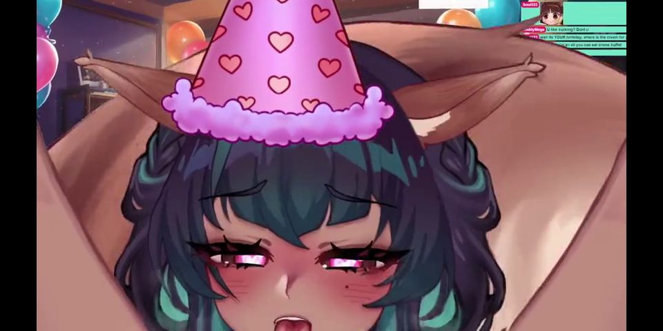 Party Vtuber Squirrel girl Sif Avellana gets creamed at her special birthday party ERP Fansly Highlight