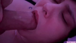 tallbtchdiaries - Cute shorthair tomboy ‍ upclose blowjob and cum swallow before bedtime (2021)-5
