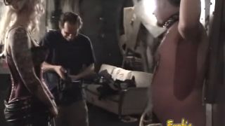 Two pornstars and a lucky guy make a porno in the dungeon-3