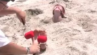 Burried toetied and tickled(Fetish porn)-5