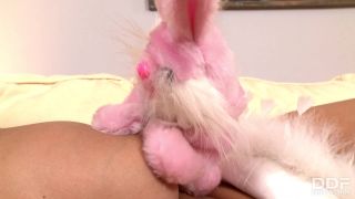 Easter Bunny Solo: Eve Angel Toys With Her Trimmed Pussy!!!-6