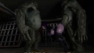 Anime double penetration by big cocks into the holes of an unbelieving nun as punishment-8