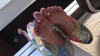 Noemis World – Hot Salma drinking coffee barefoot-6