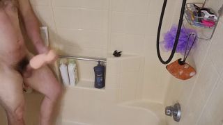 Amateur Late night shower jerkoff-6
