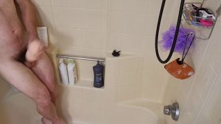 Amateur Late night shower jerkoff-9