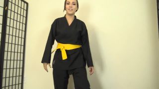 xxx clip 42 Karate domination - SASHA FOXX EARNS HER ORANGE KARATE BELT (HD mp4 1080), femdom deepthroat on feet porn -1