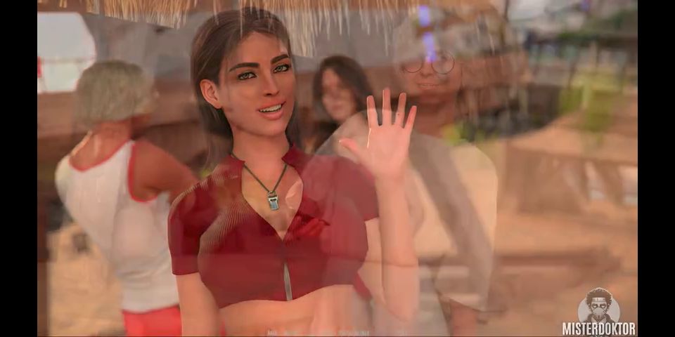 Romantic DOMINO BEACH 03 - Visual Novel Gameplay
