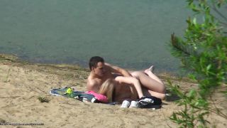 xxx video clip 11 Sexy Blonde In Thong Fucks On The Beach on amateur porn nasty hardcore porn-6
