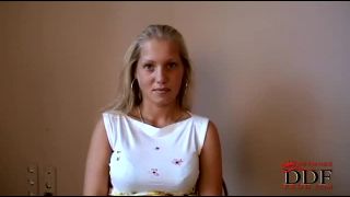 Blonde newcomer getting naked Casting-1
