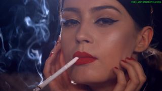 Anna Smokes Vs All White 120s In A Little Kimono.-2