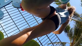 Dream4AngelOpen Air GYM Risky Public Flashing # ＂Magic sport panties＂ in action-9