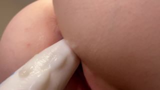 AmyHideExtreme Close up Dildo riding - Creamy pussy and Perfect Asshole-4