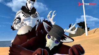 Furry Wendigo Caught on the Beach  VR -4