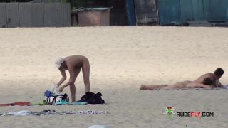 Naomi - Naturist strand female  posing-4