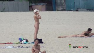 Naomi - Naturist strand female  posing-9