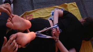 Tickle feet – Tickle Nail – Hogtied on the rooftop,  on feet porn -6