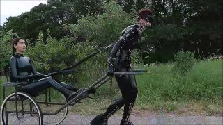 adult video clip 45 Latex Pony Outdoor. Female latex pony slave outdoor dominated by her Mistress using her whip to guide her in pulling a cart so that her owner can have fun being carried in this way on fetish porn bad breath fetish-6