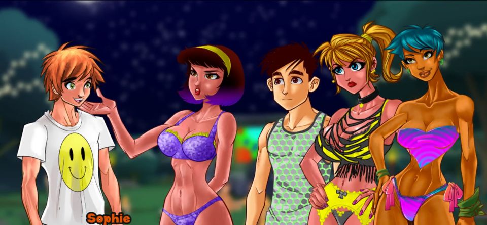 LoveSkySan - High School Days (RichyCapy) - Part 19 - Rave Party Lingerie And Boobs By LoveSkySanHentai