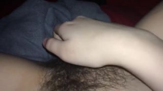 Very hairy pussy teen masturbating with hairbrush on cam-7