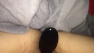 Very hairy pussy teen masturbating with hairbrush on cam-8