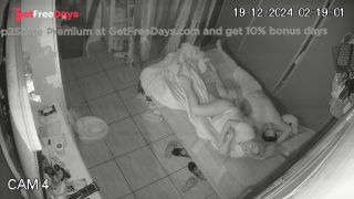 [Sleeping.Porn] Brunet and blonde chilling after tv watching  hidden video-2