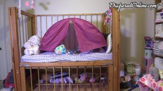 DiaperedonlineIris Iris Playing in Bed Tent-1