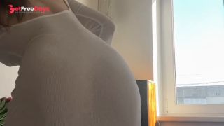 cleanind lady in transparent dress-3