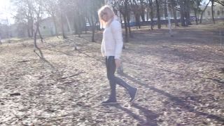 free porn clip 23 Shiny Leather Heaven aka Leather Love – Walking in Pants Outdoors | latex | big ass porn milf big ass licking-3