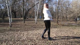 free porn clip 23 Shiny Leather Heaven aka Leather Love – Walking in Pants Outdoors | latex | big ass porn milf big ass licking-5