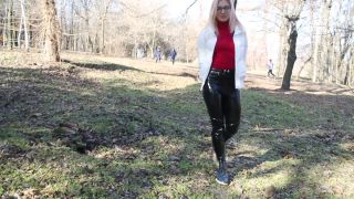 free porn clip 23 Shiny Leather Heaven aka Leather Love – Walking in Pants Outdoors | latex | big ass porn milf big ass licking-6