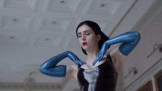 free adult video 23 Miss Ellie Mouse – Cinematic Dance in Blue Latex - joi - brunette girls porn bdsm suspension-2