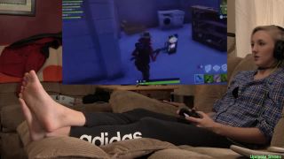 xxx video clip 13 White girls feet | foot tease pov | gamer girl plays fortnite! barefoot joi | play | fetish porn foot fetish homemade-0