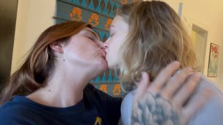 Domsub Lesbian Make Out Deep Kissing-8