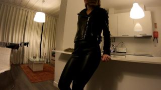 Petittits () striptease and masturbation in leather-0