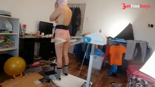 Amateur mom does yoga naked, hairy pussy, big ass, big tits. Amateur milf big ass, big tits, hairy p-0