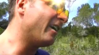 Blonde in car sex threesome-0