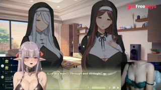these nuns have unholy desires...  Lets Play Hentai-1