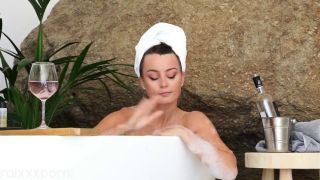  nude youtubers Anna Zapala naked in soapy bathtub teasing with wine glass in PPV video Anna Zapala-2