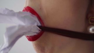 online adult clip 35 Miss Ellie Mouse – Hot Secretary in Latex Skirt and Paper Gag - bdsm - fetish porn aidra fox bdsm-3