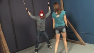  Shauna has her loser tied up and unable to get away or dodge her punches  -9