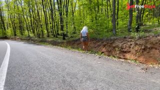 Do you like mud I do , Hot Blonde Milf plays in public with her socks in the mud-3