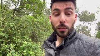 Amateur Swinger couple finds big cock stallion to fuck wife outdoors-1