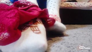 Socks foot  and playing with dirty panties(porn)-0