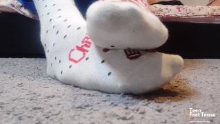 Socks foot  and playing with dirty panties(porn)-7